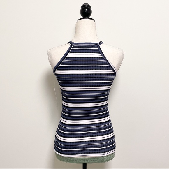 Wishful Park Ribbed Stripe Key Hole Sleeveless Tank NWT Juniors Small Racerback - Picture 5 of 7
